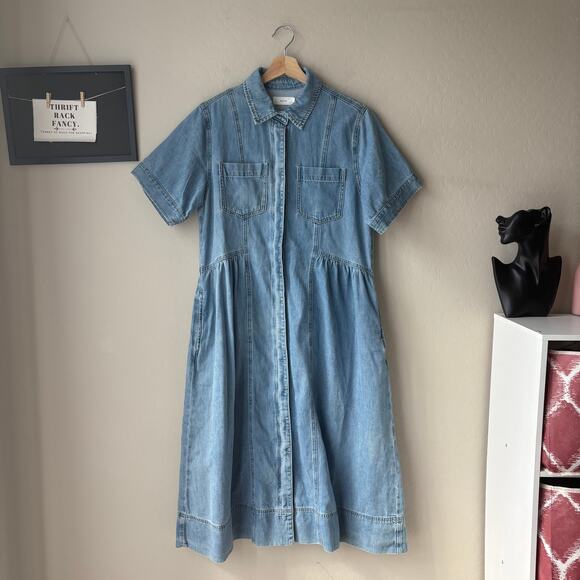 Denim Midi Dress - Picture 2 of 10